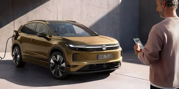 Volkswagen ID. Tiguan driving on the road