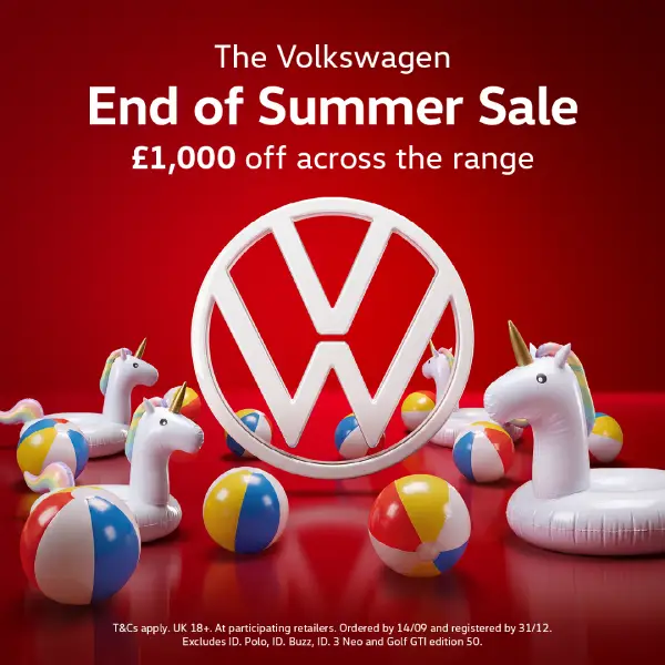 £1,000⁠ off your new Volkswagen